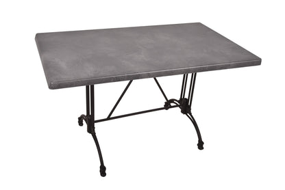 Bistrotisch Set Dark Slate 120x80cm Tischgestell Aluminium schwarz Garten Tisch