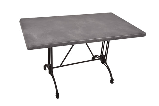 Bistrotisch Set Dark Slate 120x80cm Tischgestell Aluminium schwarz Garten Tisch