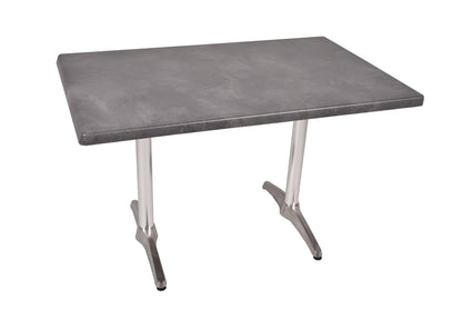 Bistrotisch Set Dark Slate 120x80cm Tischgestell Alu blank Garten Tisch Gestell