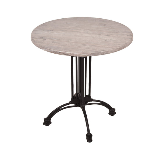Bistrotisch Set Washington Pine Ø70cm Tischgestell Alu schwarz Garten Tisch