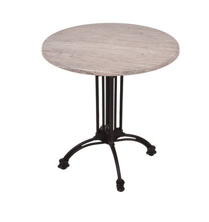 Bistrotisch Set Washington Pine Ø70cm Tischgestell Alu schwarz Garten Tisch