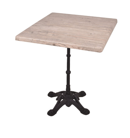 Bistrotisch Set Washington Pine 70cm Tischgestell Gusseisen schwarz Garten Tisch