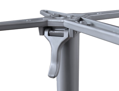 Bistrotisch Set Bennet 110x70cm Tischgestell Aluminium silber matt Garten Tisch