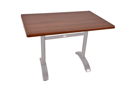 Bistrotisch Set Bennet 110x70cm Tischgestell Aluminium silber matt Garten Tisch