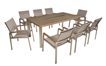 Garden Pleasure 9-tlg. Garten Tischgruppe Sitzgruppe Tisch Stuhl Kunststoff