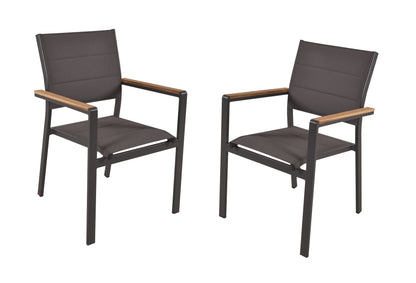 Garden Pleasure Stapelstuhl DAVINA 2er Set Garten Stuhl Stühle Stuhlset Holz