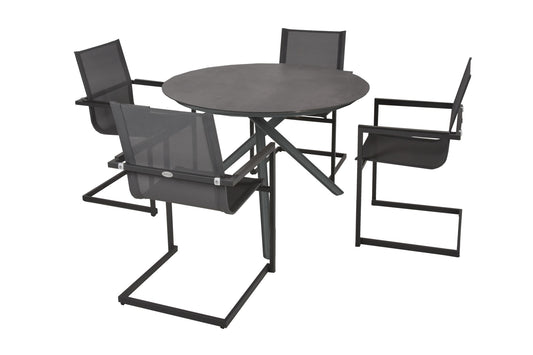 Garden Pleasure 5tlg. Garten Tischgruppe Sitzgruppe Tisch Stuhl Möbel Aluminium
