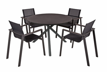 Garden Pleasure 5tlg. Garten Tischgruppe Sitzgruppe Tisch Stuhl Möbel Aluminium