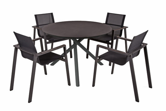 Garden Pleasure 5tlg. Garten Tischgruppe Sitzgruppe Tisch Stuhl Möbel Aluminium