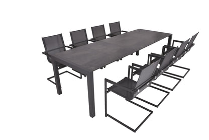 Garden Pleasure 9-tlg. Garten Tischgruppe Sitzgruppe Tisch Stuhl Aluminium