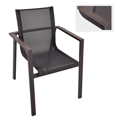 2x Garden Pleasure Stapelstuhl SOPHIA Garten Stuhl Stühle Stapelstuhl Aluminium
