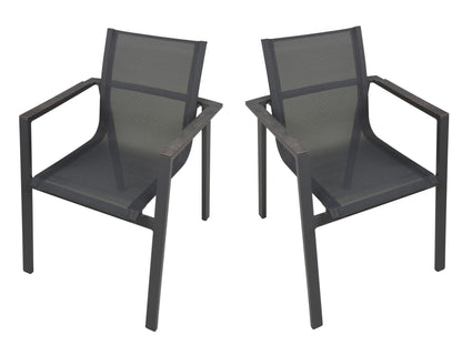 2x Garden Pleasure Stapelstuhl SOPHIA Garten Stuhl Stühle Stapelstuhl Aluminium