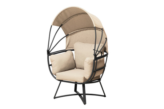 Relaxsessel Hängesessel Delos Sessel Garten Terrasse Möbel Gartenstuhl beige