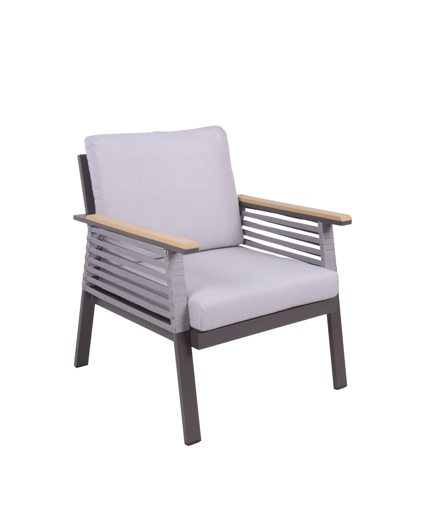 Lounge Alu Sitzgruppe Denia Gartenmöbel Garnitur Sessel Tisch Sofa Stühle grau