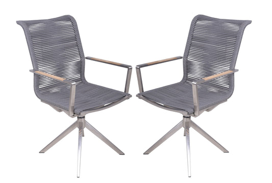 2er Set Drehstuhl Rubiera Küchenstuhl Sessel Garten Terrasse Esszimmer Stuhl