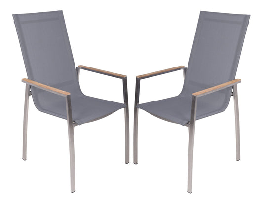 2er Set Stapelstuhl Pavia Gartenstuhl Essstuhl Garten Terrasse Möbel Stuhl