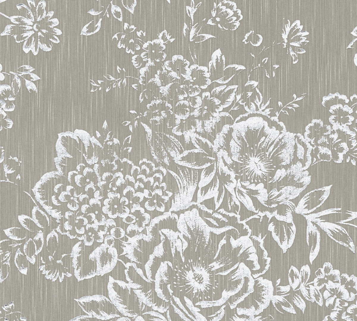 A.S. Création Blumentapete Silber 306574 Tapete Metallic Silk Wandtapete Design