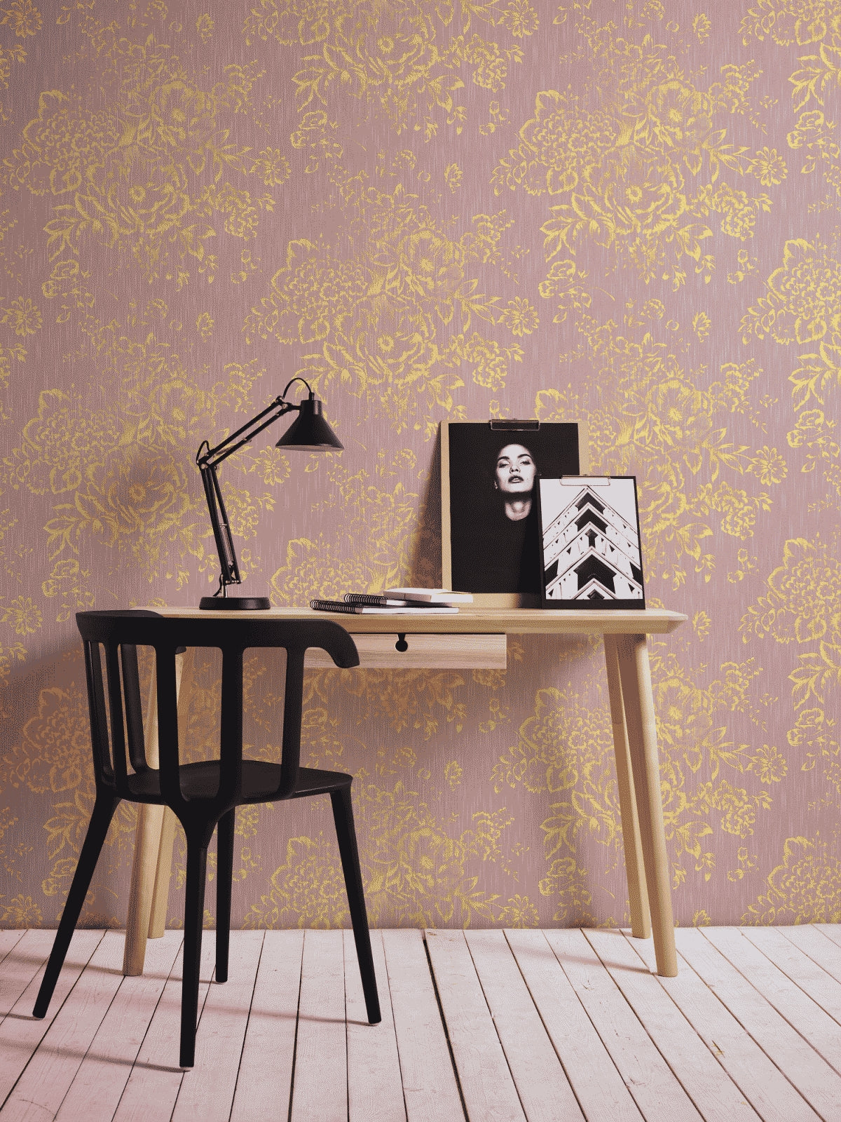A.S. Création Blumentapete Gold 306575 Tapete Metallic Silk Wandtapete Design
