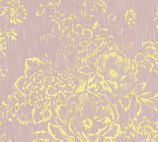 A.S. Création Blumentapete Gold 306575 Tapete Metallic Silk Wandtapete Design
