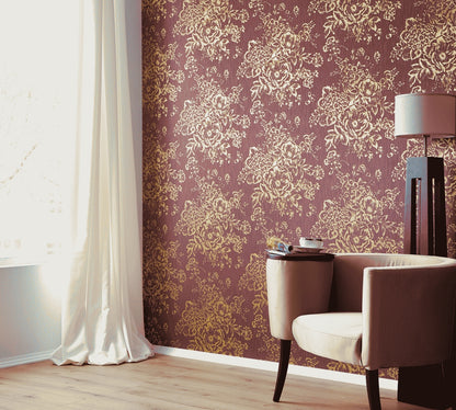 A.S. Création Blumentapete Gold 306576 Tapete Metallic Silk Wandtapete Design