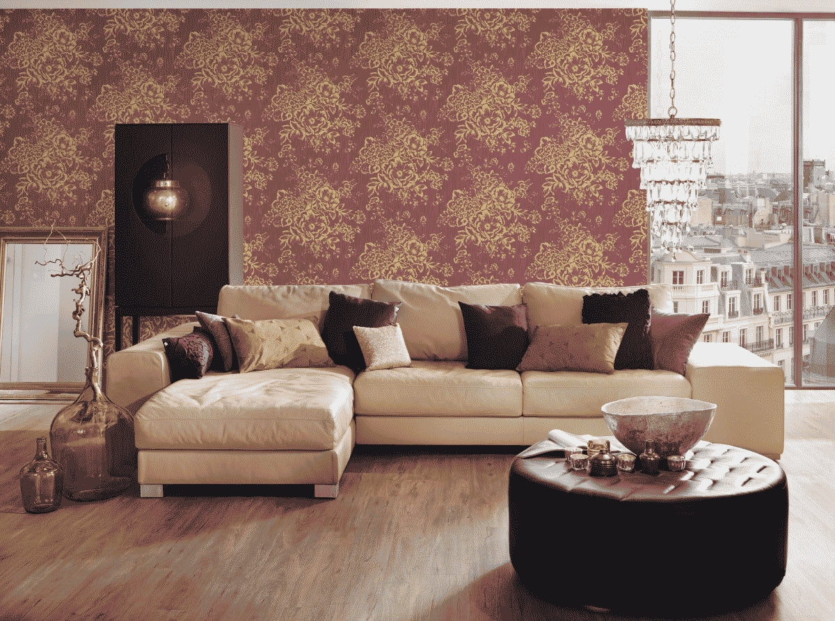 A.S. Création Blumentapete Gold 306576 Tapete Metallic Silk Wandtapete Design