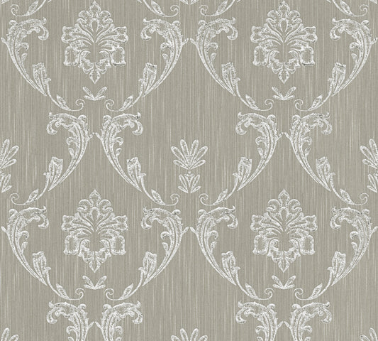 A.S. Création Barocktapete Silber 306583 Tapete Metallic Silk Wandtapete Design