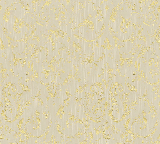 A.S. Création Barocktapete Beige 306602 Tapete Metallic Silk Wandtapete Design