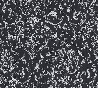 A.S. Création Barocktapete Schwarz 306606 Tapete Metallic Silk Wandtapete Design