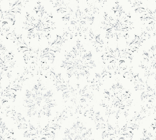 A.S. Création Barocktapete Weiß 306621 Tapete Metallic Silk Wandtapete Design