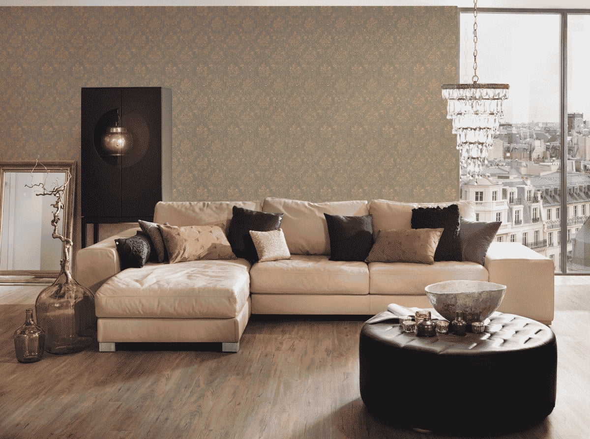 A.S. Création Barocktapete Beige 306625 Tapete Metallic Silk Wandtapete Design