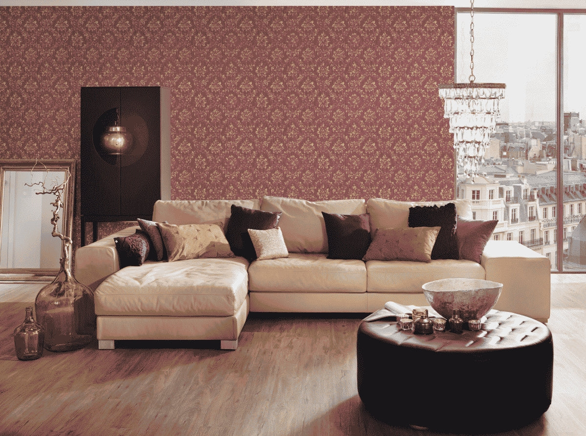 A.S. Création Barocktapete Rot 306626 Tapete Metallic Silk Wandtapete Design