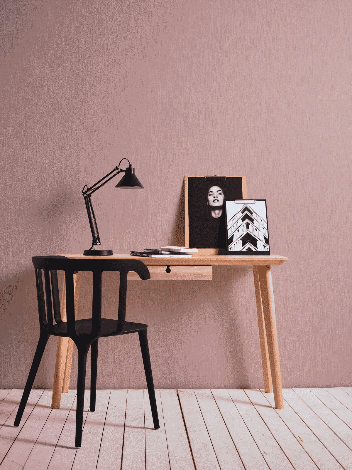 A.S. Création Unitapete Uni Rosa 306835 Tapete Metallic Silk Wandtapete Design