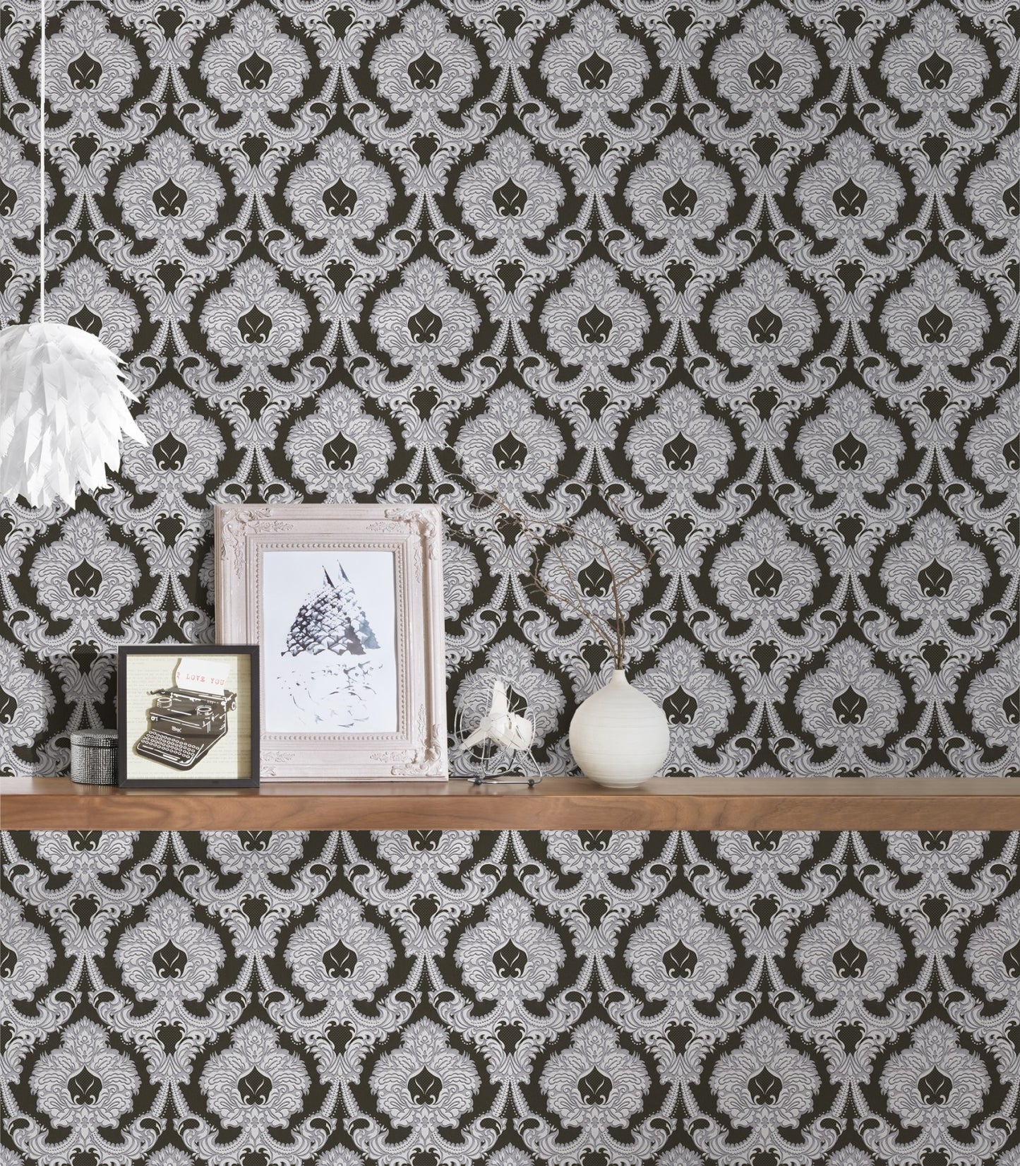 Barocktapete Silber Papiertapete 310347 Wandtapete A.S. Création Tapete