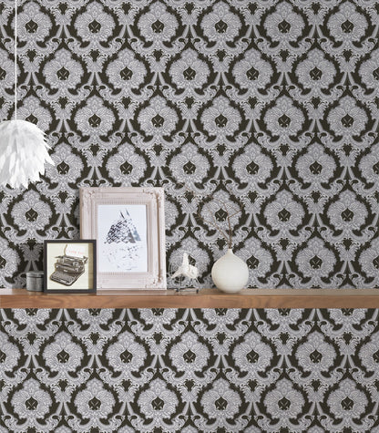 Barocktapete Silber Papiertapete 310347 Wandtapete A.S. Création Tapete