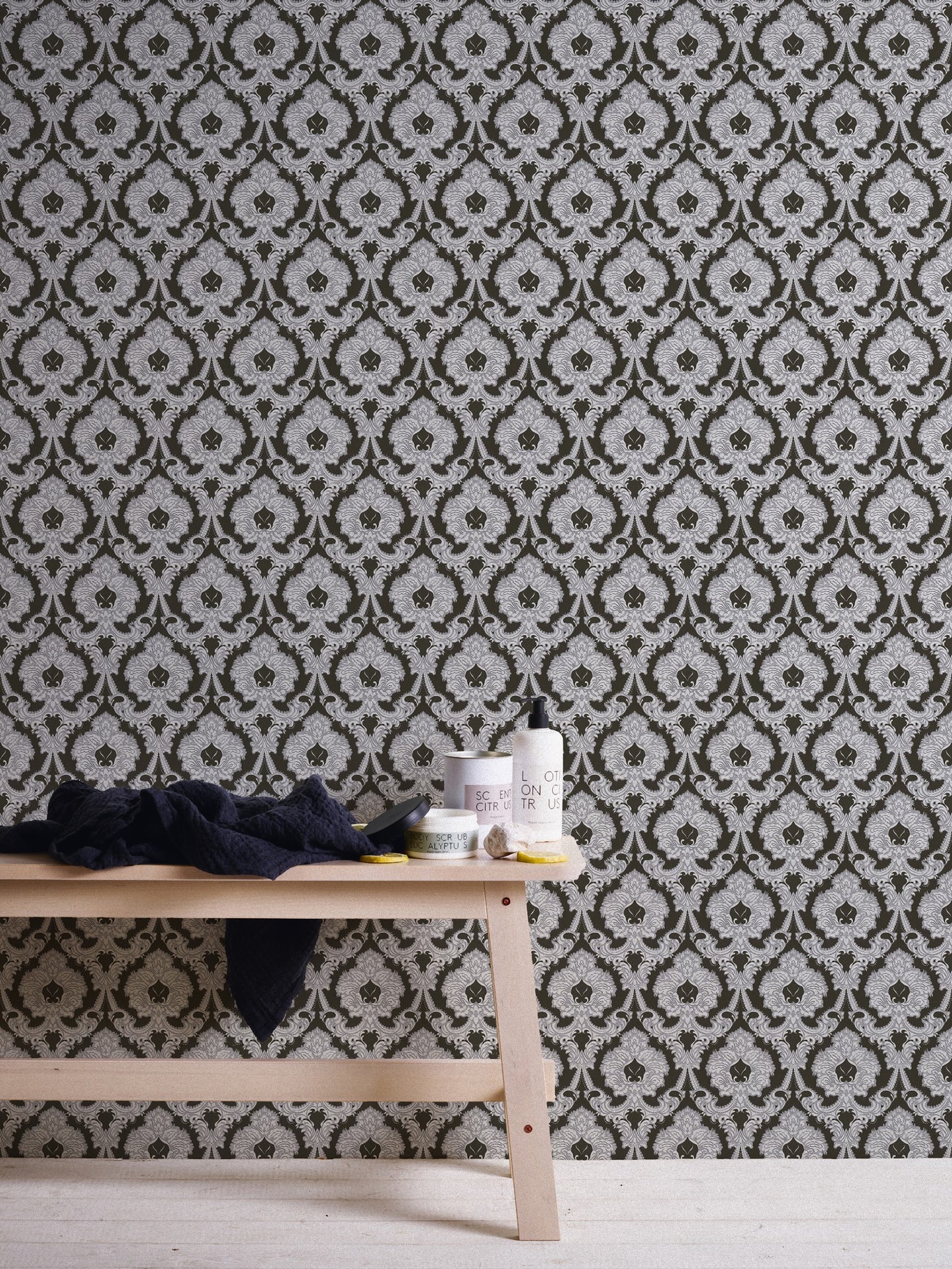 Barocktapete Silber Papiertapete 310347 Wandtapete A.S. Création Tapete