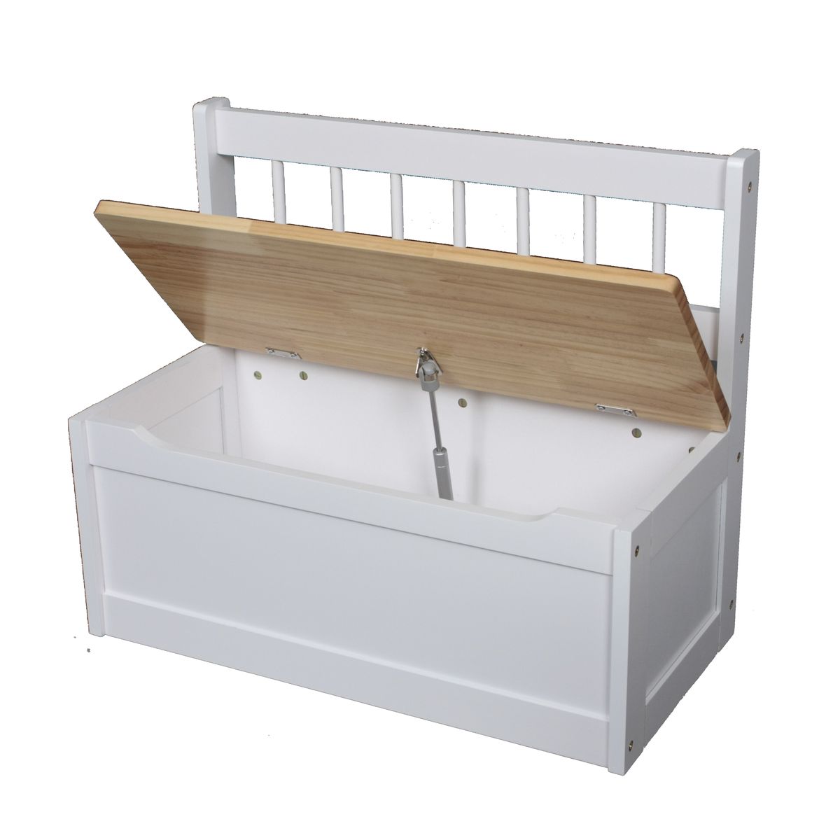 2er Set Holz Kinder Truhenbank Truhe Sitzbank Bank Spielkiste Kindermöbel weiß
