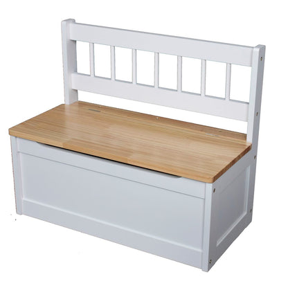 2er Set Holz Kinder Truhenbank Truhe Sitzbank Bank Spielkiste Kindermöbel weiß