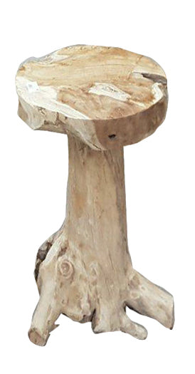 Barhocker SURGA 2er Set Hocker Tresen Stuhl Hochstuhl Bar Hocker Teak Wurzel
