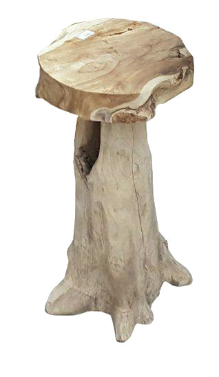 Barhocker SURGA 2er Set Hocker Tresen Stuhl Hochstuhl Bar Hocker Teak Wurzel
