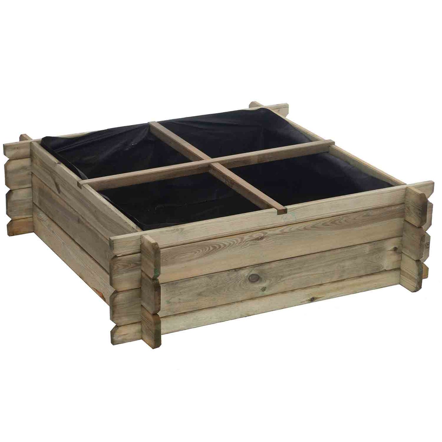 Kiefer Holz Hochbeet 100x100 Bausatz Pflanzbeet Pflanzkasten Gemüse Kräuter Beet