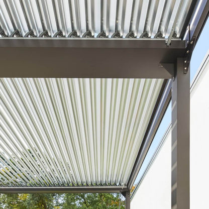 Lamellenpavillon Luvo 400x303 Terrassenüberdachung Garten Pavillon Überdachung
