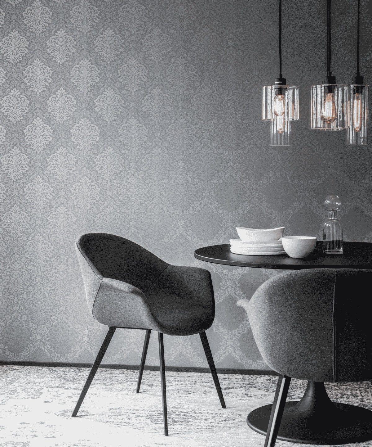 A.S. Création Barocktapete Barock Grau 324801 Tapete Alpha Wandtapete Design