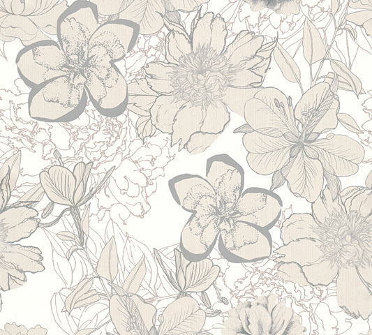 A.S. Création Blumentapete Creme Papiertapete 327981 Wandtapete Tapete