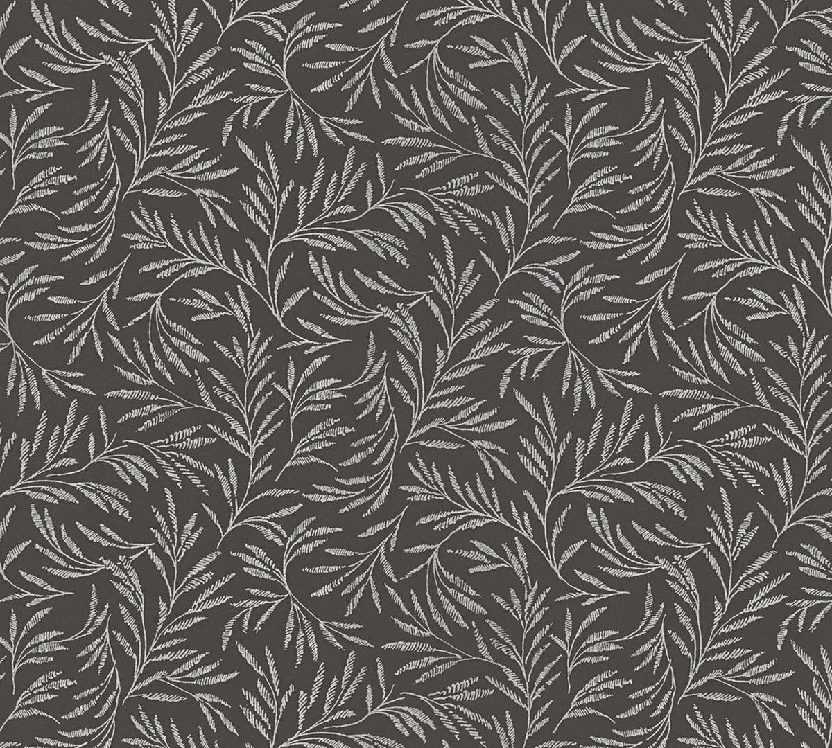 A.S. Création Blumentapete Blumen floral Schwarz 333265 Tapete Alpha Wandtapete