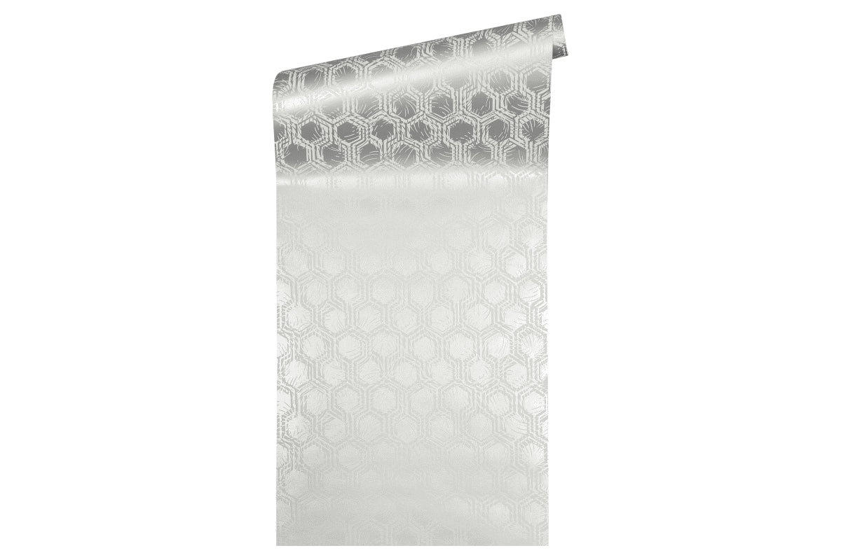 A.S. Création Geometrische Tapete Silber 333271 Tapete Alpha Wandtapete Design