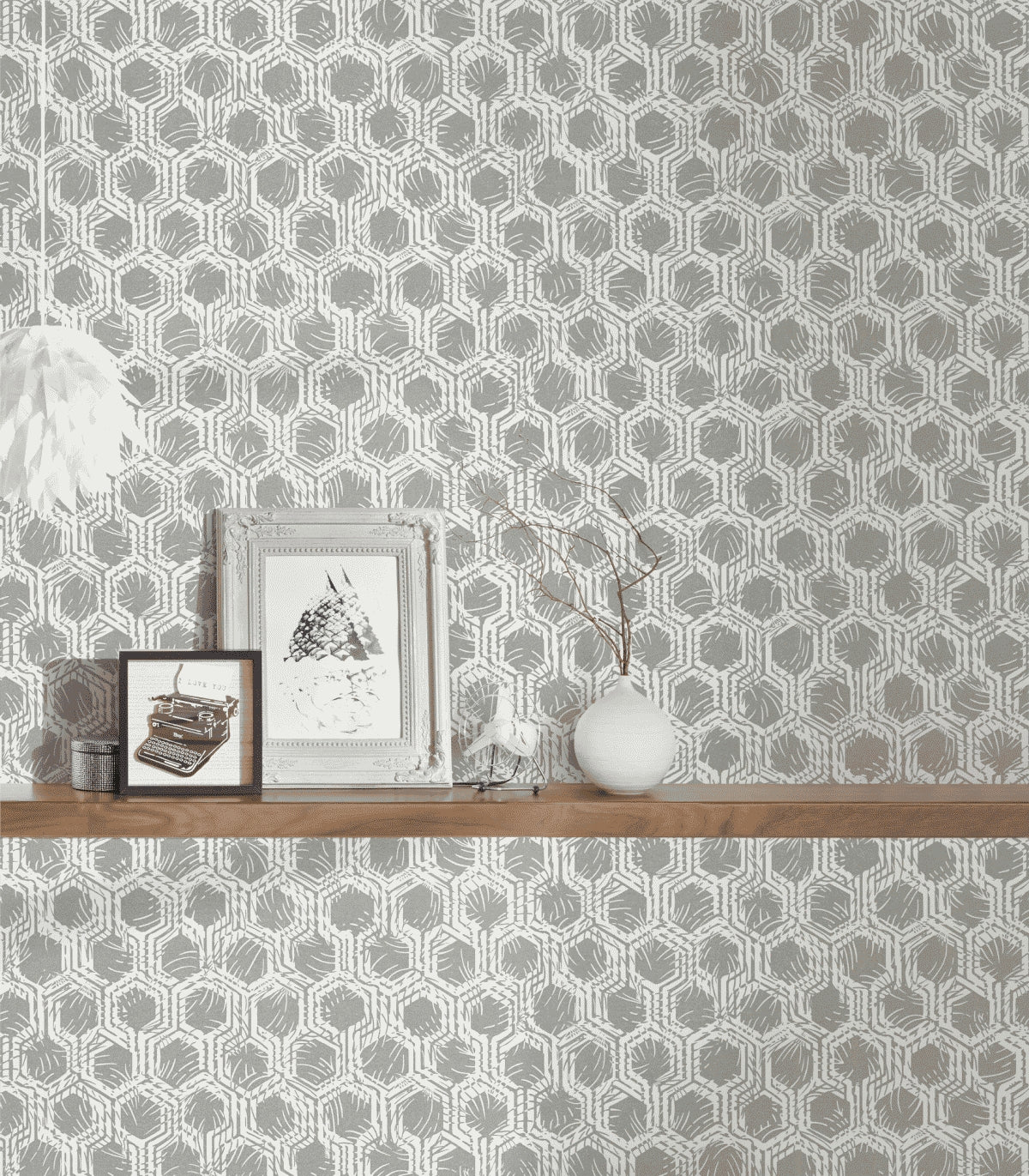 A.S. Création Geometrische Tapete Silber 333271 Tapete Alpha Wandtapete Design