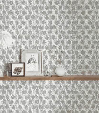A.S. Création Geometrische Tapete Silber 333271 Tapete Alpha Wandtapete Design
