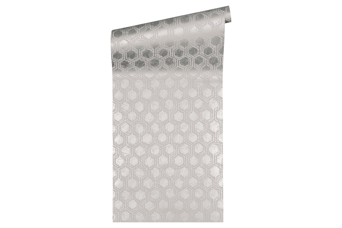 A.S. Création Geometrische Tapete Silber 333272 Tapete Alpha Wandtapete Design