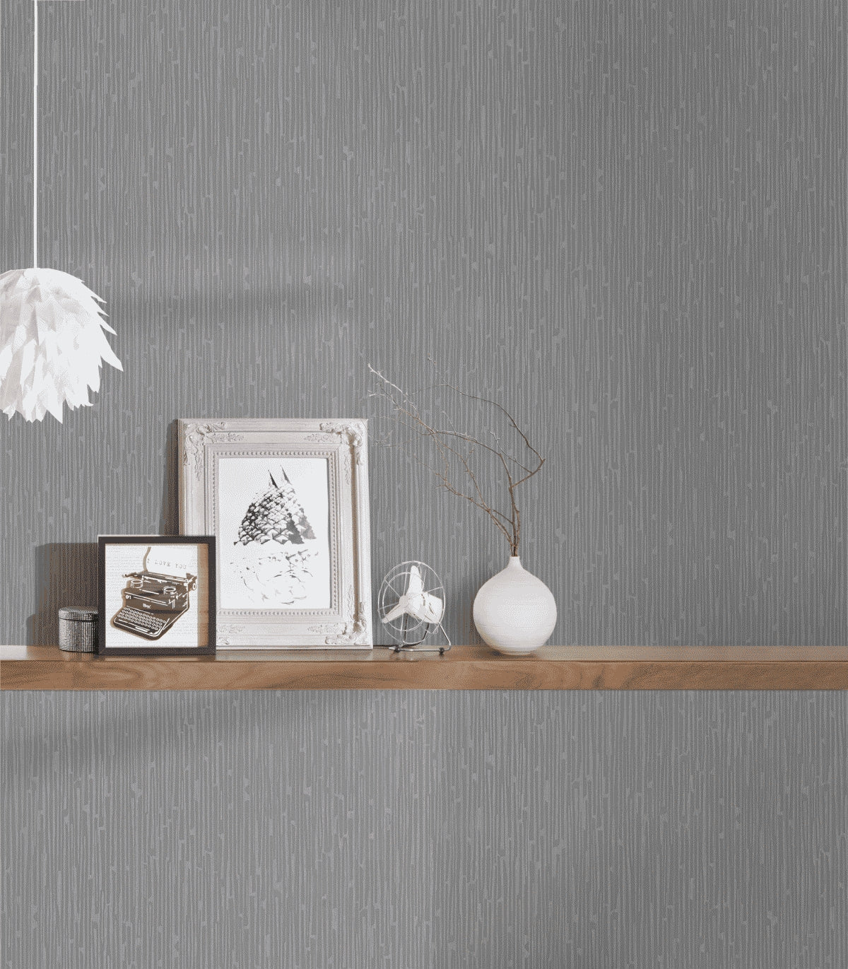 A.S. Création Unitapete Uni einfarbig Grau 333284 Tapete Alpha Wandtapete Design