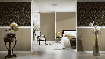 A.S. Création Unitapete Uni einfarbig Beige 335403 Tapete Castello Wandtapete